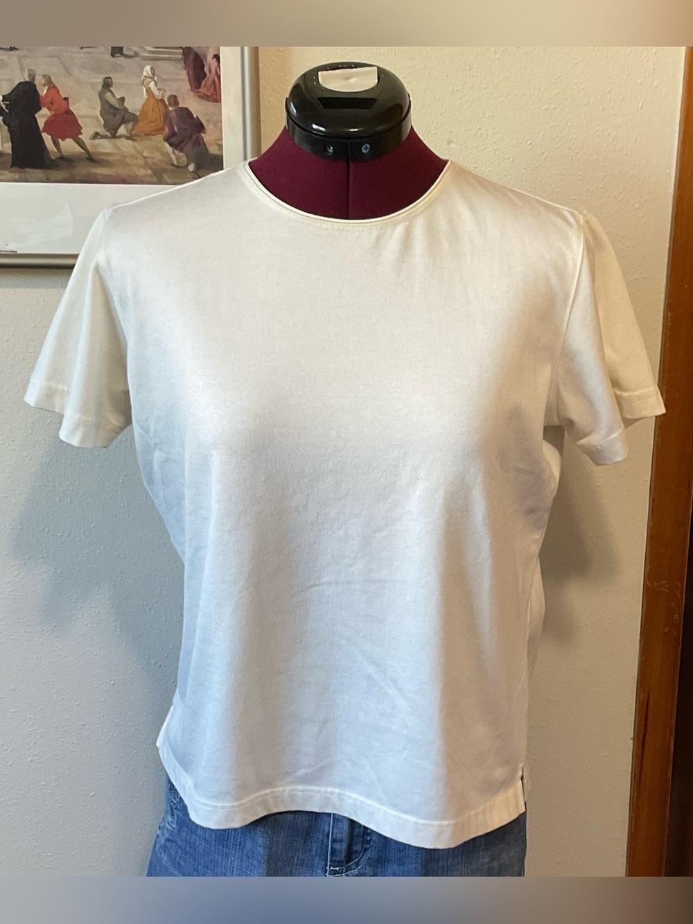 Talbots Classic White Short Sleeve Crewneck Tee